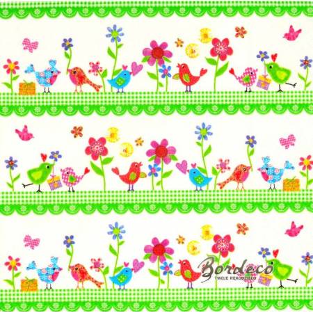 Serwetka decoupage firmy COLOURFULL ludowa wycinanka 33x33cm